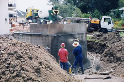 Domestic water tank construction